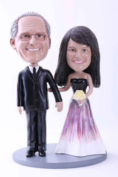 Father Walking Daughter Down The Aisle 2 At Wedding Bobblehead