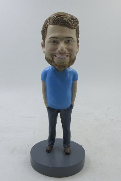 Casual Guy with Hands in Pockets 2 Bobblehead