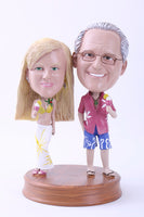 Happy Couple in Hawaii Bobblehead