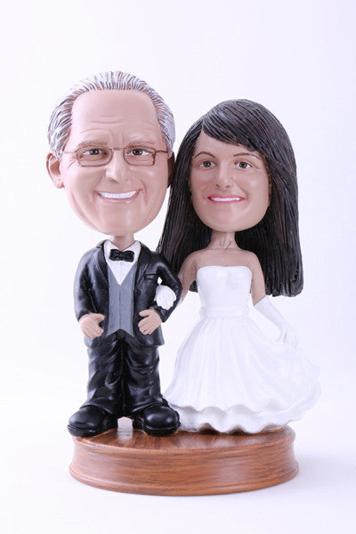 Father Walking Daughter Down The Aisle At Wedding Bobblehead