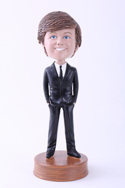 Guy in Slick Black Suit Bobblehead