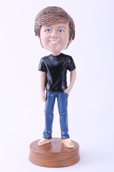 Casual Guy in Blue Jeans Bobblehead