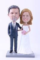 Wedding Couple 2 (Bride and Groom) Bobblehead (9" Tall)