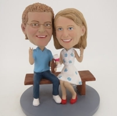 Couple Sitting Together Bobblehead