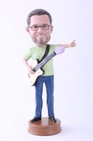 Guitar Player Bobblehead 1 (9" Tall)