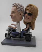 Couple Riding a Motorcycle